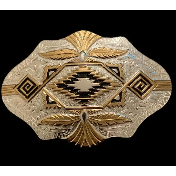 SOLD!!! Sold!!MONTANA SILVERSMITHS Silver Plated~Western belt buckle~ Columbus - Picture 10 of 12
